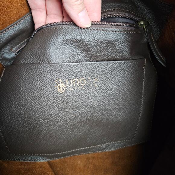 Urban Artisan Quality Brown Leather Boho Tote Bag Braided Strap - Picture 15 of 16